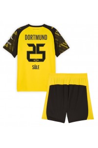 Borussia Dortmund Niklas Sule #25 Jalkapallovaatteet Lasten Kotipeliasu 2025-26 Lyhythihainen (+ Lyhyet housut)